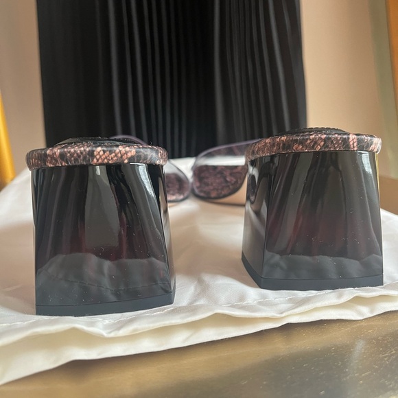 Good American*Size 7* Python Print With Clear Strap Mule* - Picture 3 of 6